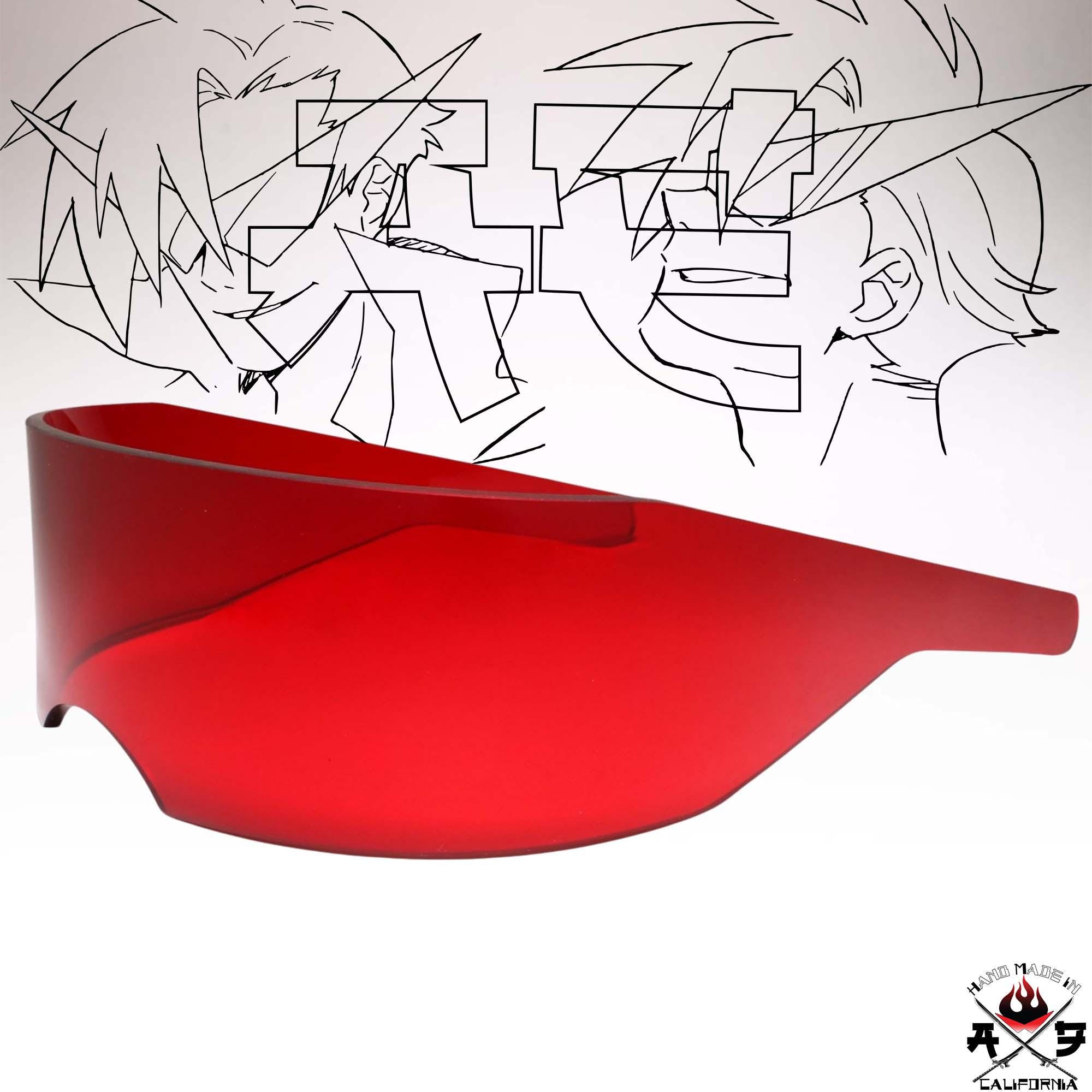 image_02-3 Gurren Lagann Yoko Littner Inspired Anime Costume Cosplay Red Visor Eyewear Sun Glasses